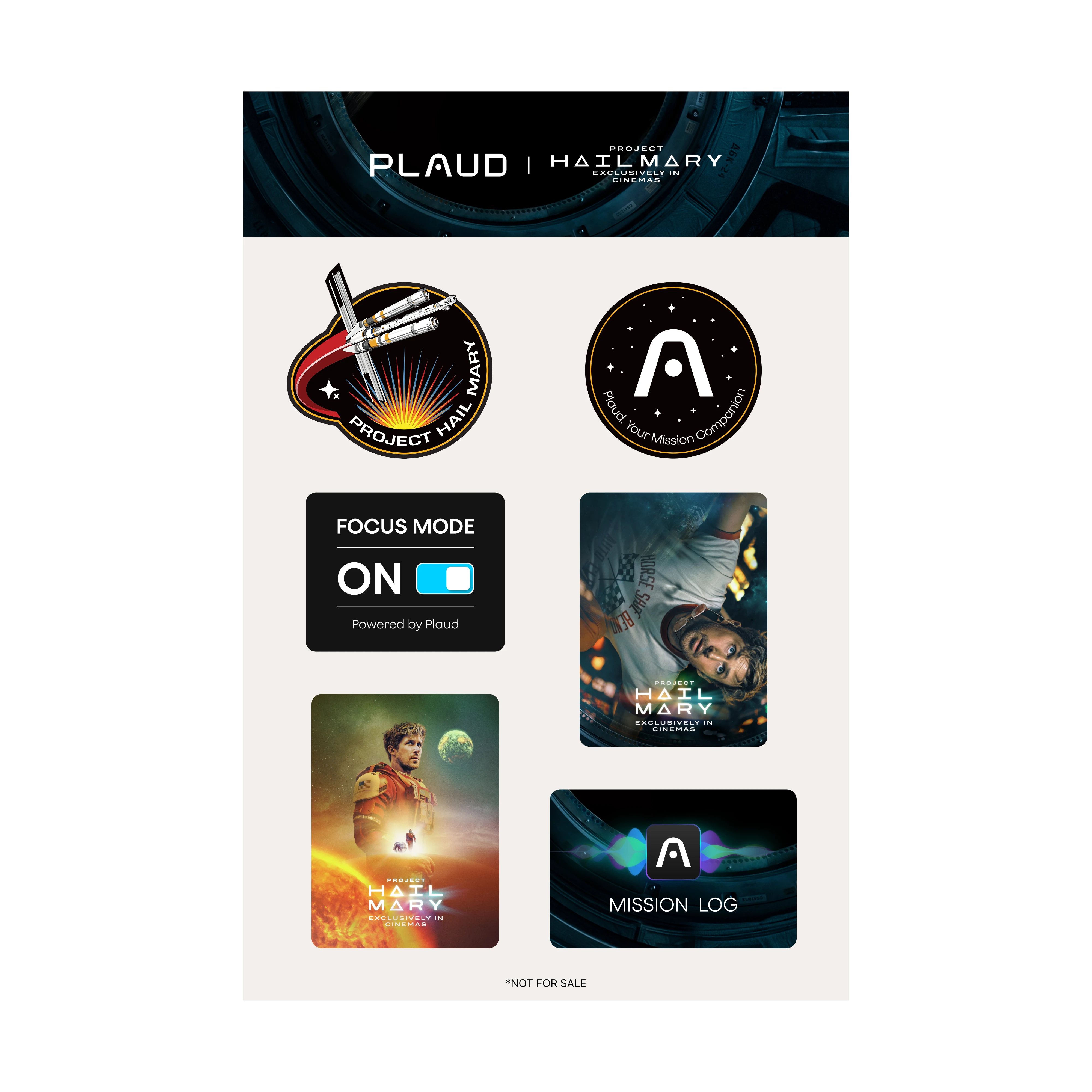 Plaud Project Hail Mary Aufkleber