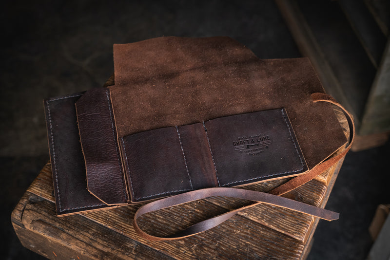 rustic leather pipe roll handmade quality tobacco smoke pipe