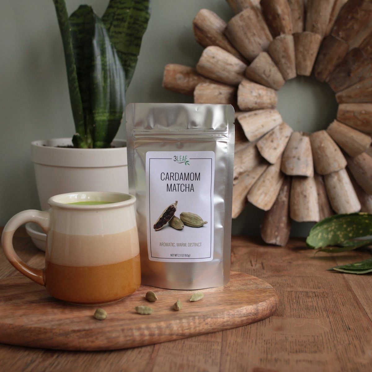 cardamom matcha | 3 leaf tea | flavored japanese green tea
