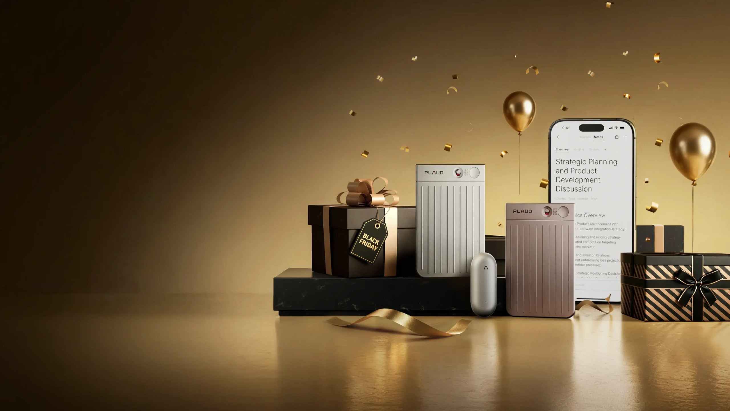 Plaud Black Friday and Cyber Monday sale featuring AI note takers and exclusive offers.
