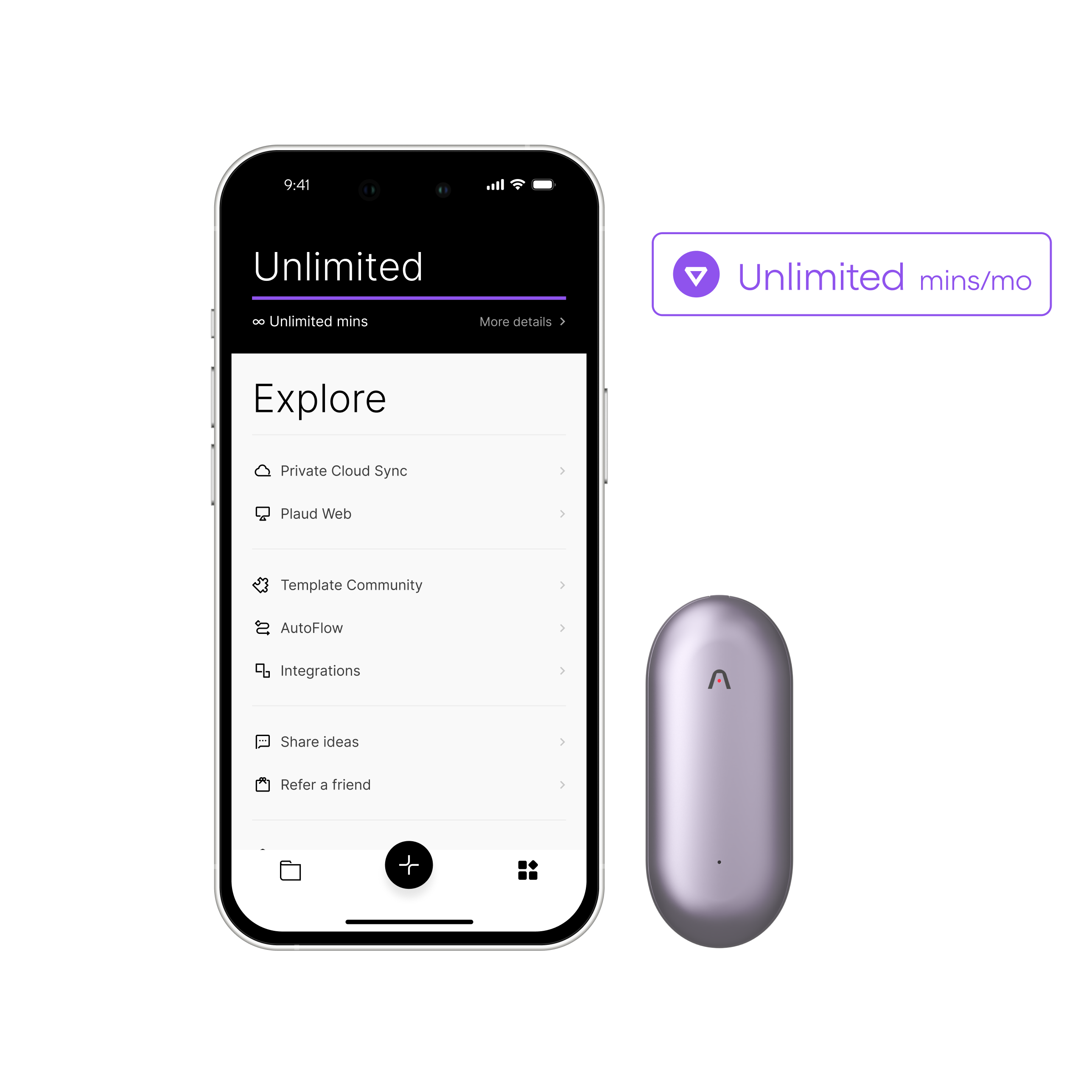 Plaud NotePin & Plan Unlimited anual de IA