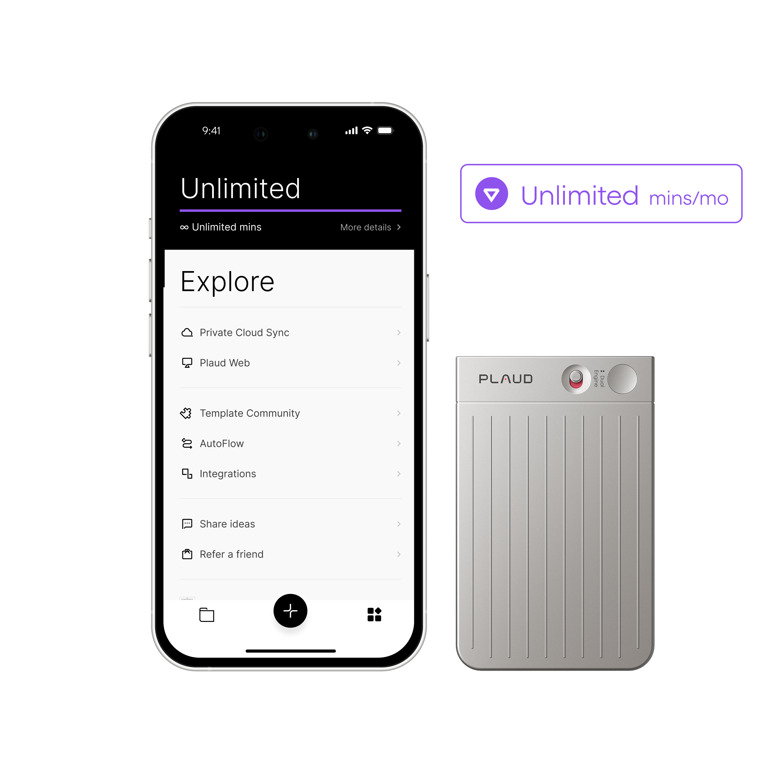 Plaud Note & Plan Unlimited anual de IA