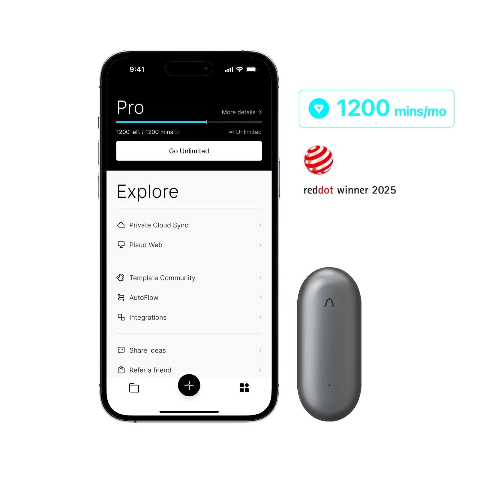 Plan Pro Anual de Plaud NotePin y AI