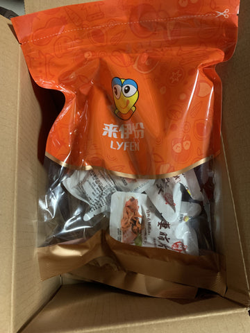 亮亮妈转运到英国的来伊份夫妻肺片零食