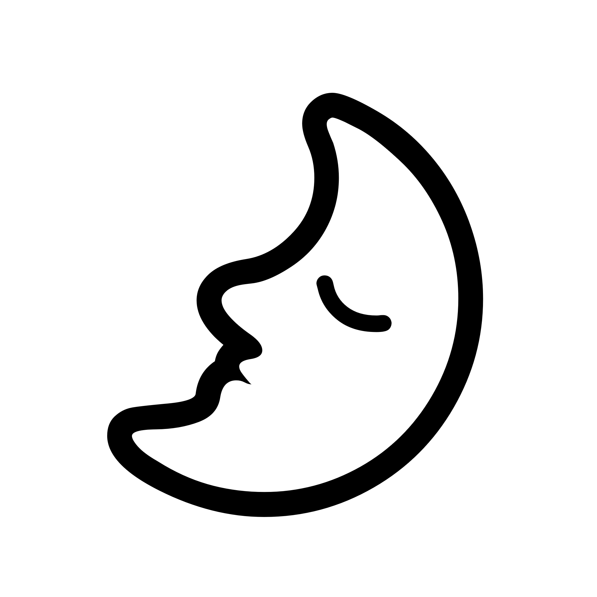 emoji - 月笑 - 圆形原子印 (1.2cm)