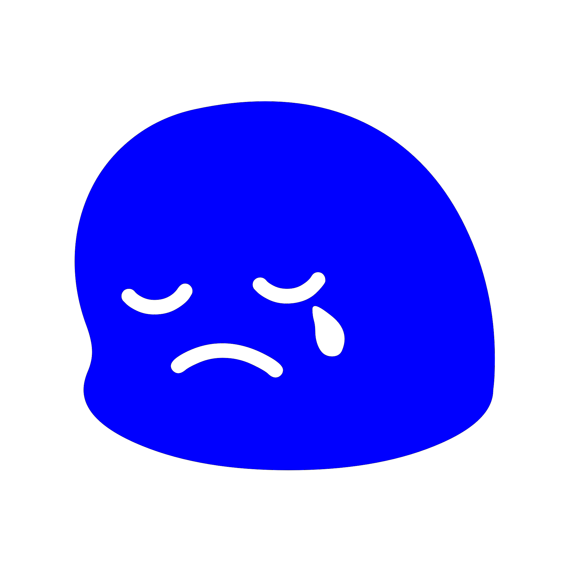 emoji - 伤心2 - 圆形原子印 (1.2cm)