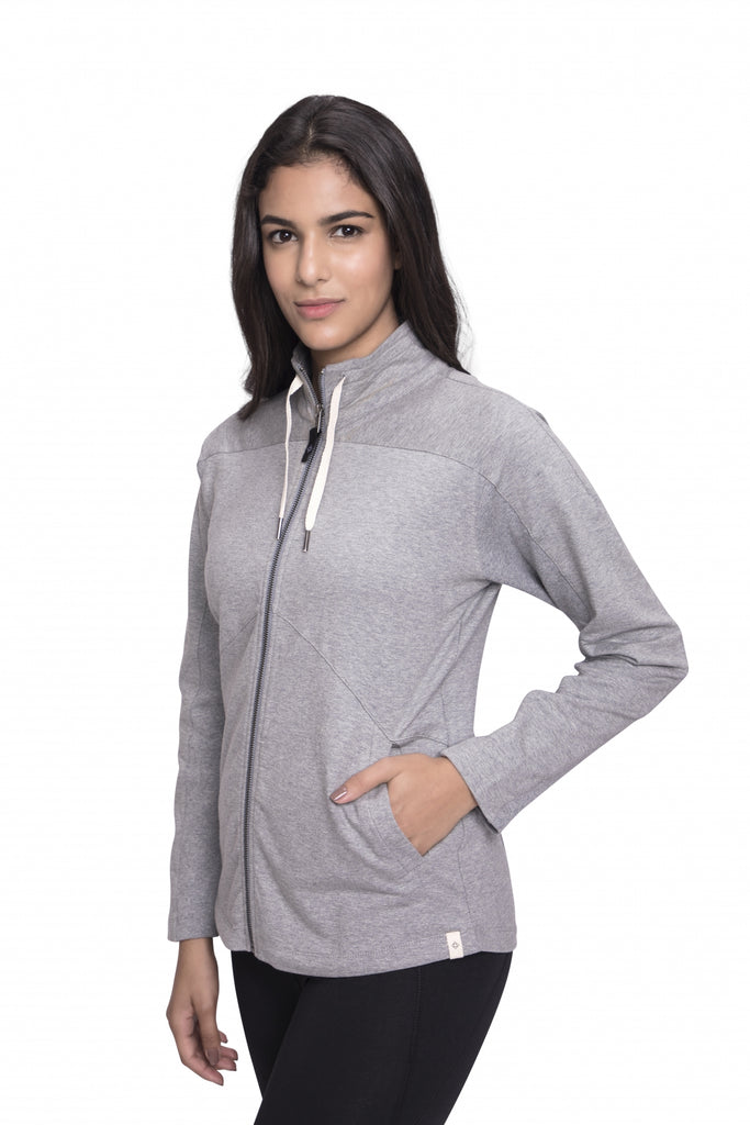 giri semi fitted jacket heather grey