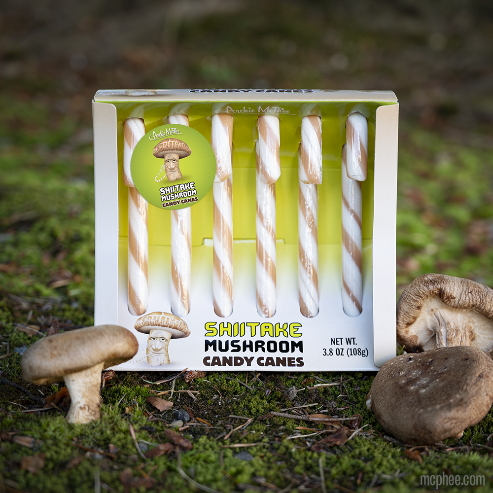 shiitake mushroom candy canes