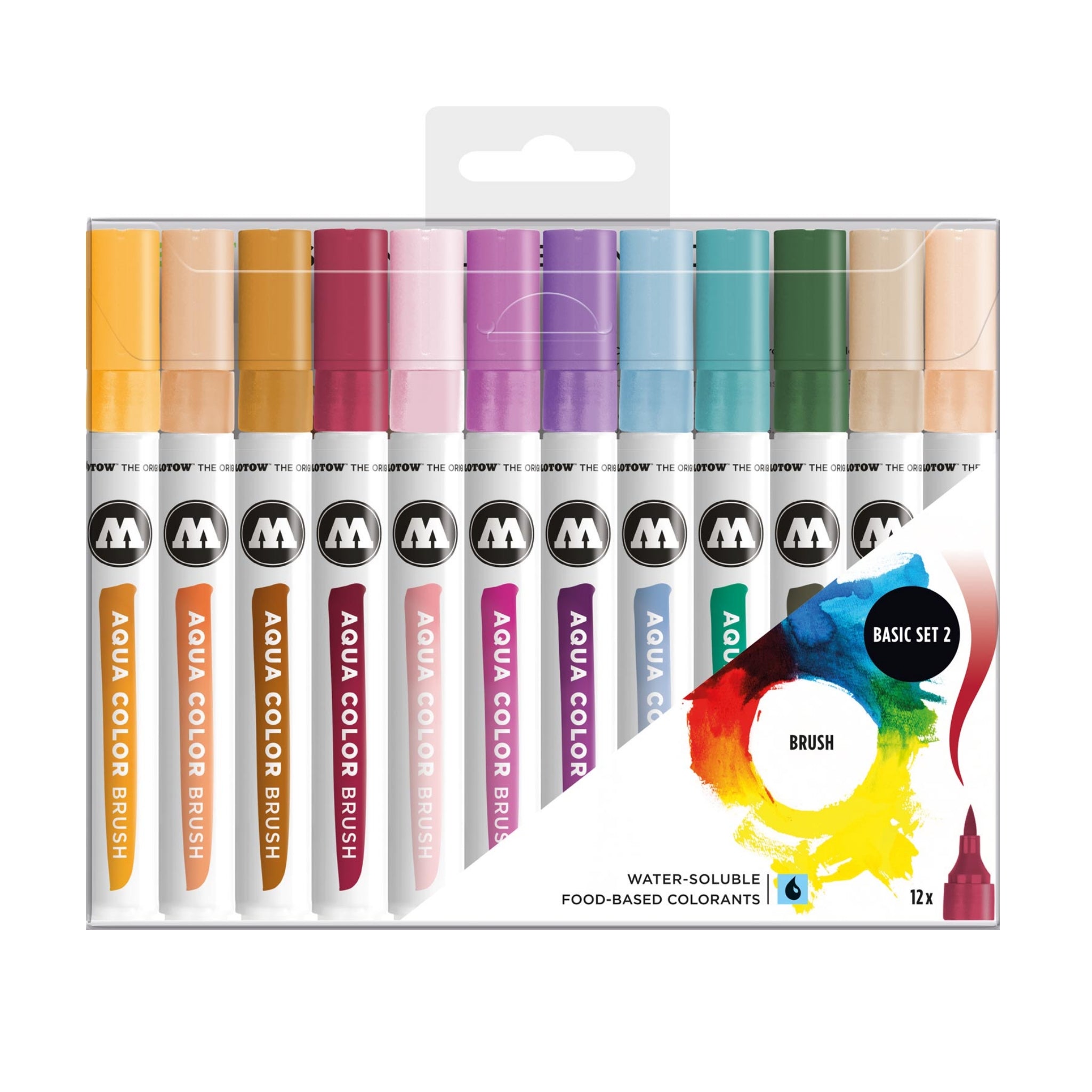 aquacolor,crayolacolor molotow aqua color brush pen - set 2