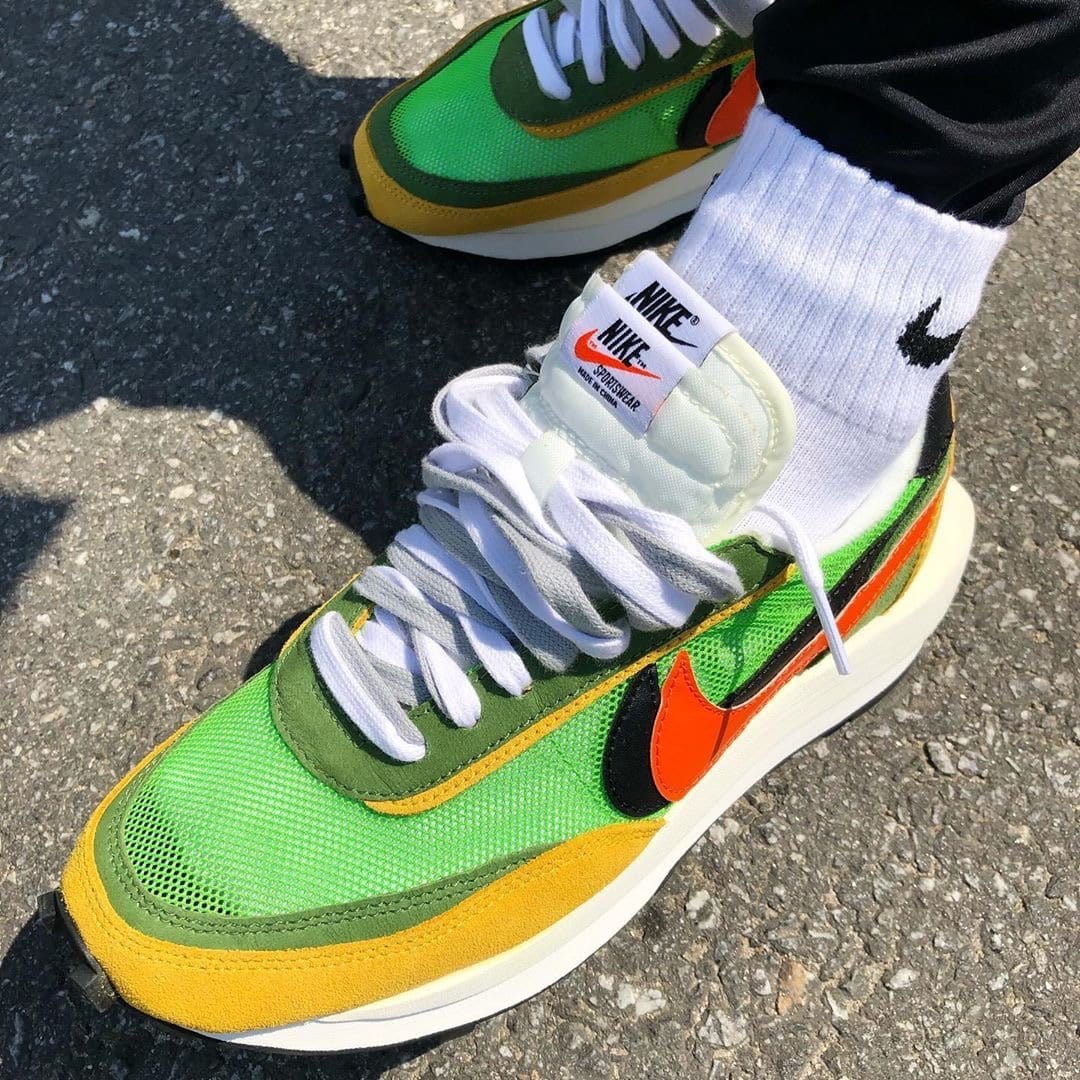 sacai x nike ldv waffle "green gusto"