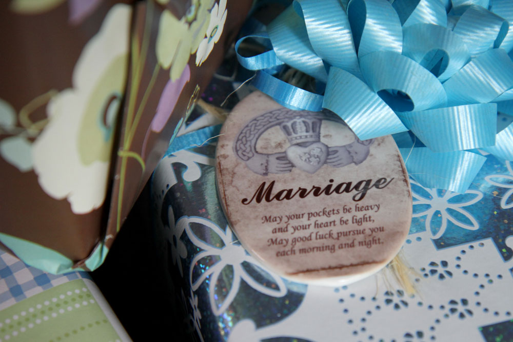 marriage gift tag