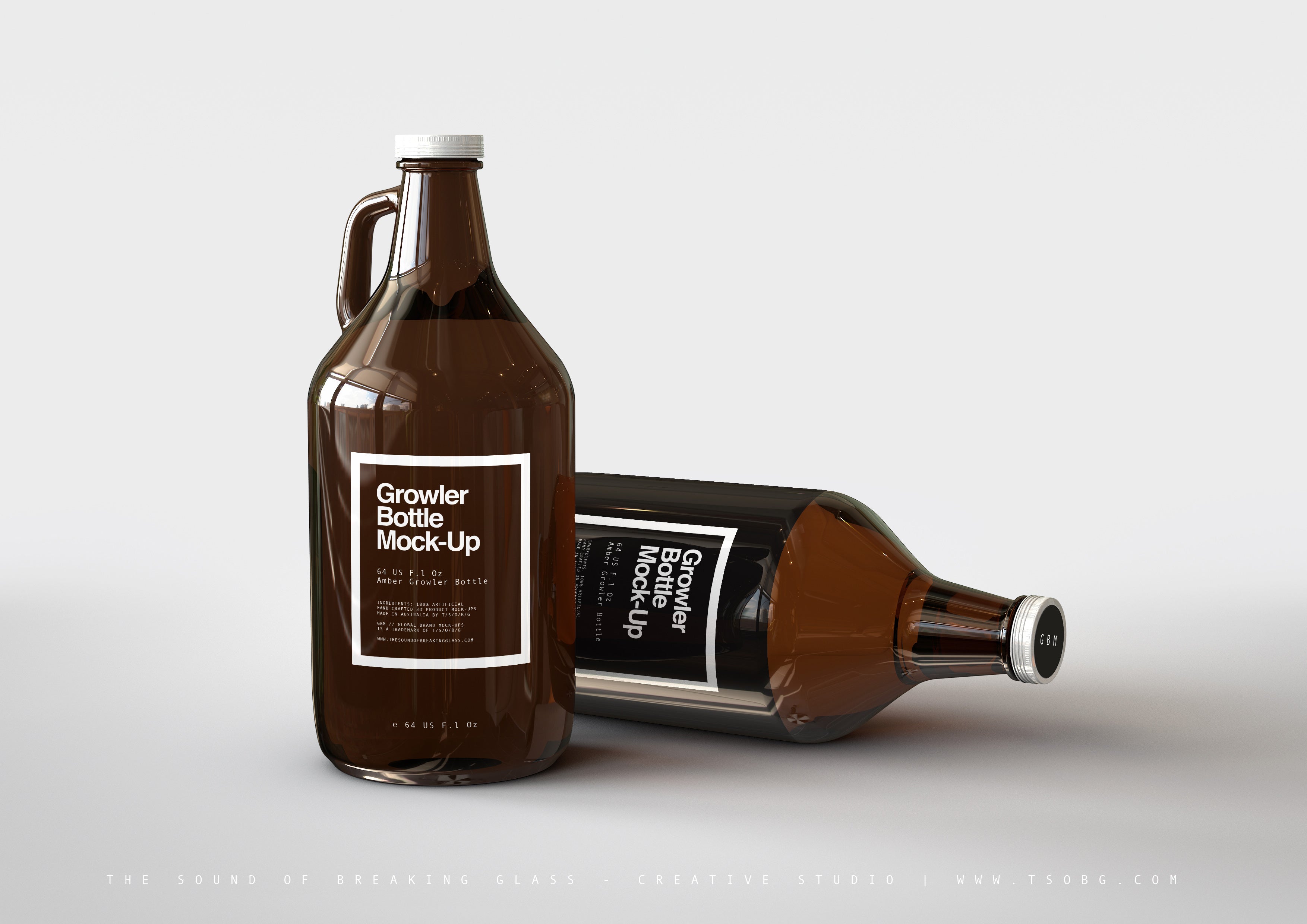 growler beer bottle mock-up