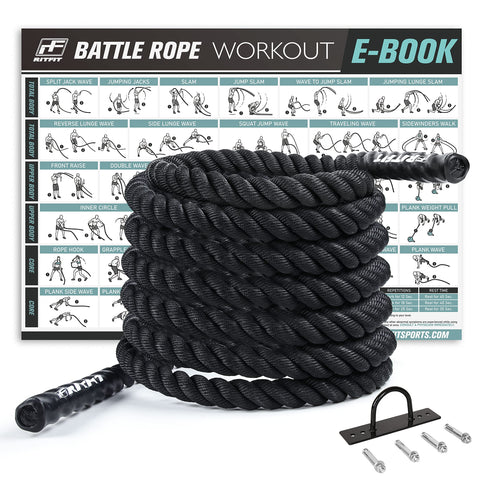 Heavy Duty Battle Rope Set - High Quality Home Workout Battle