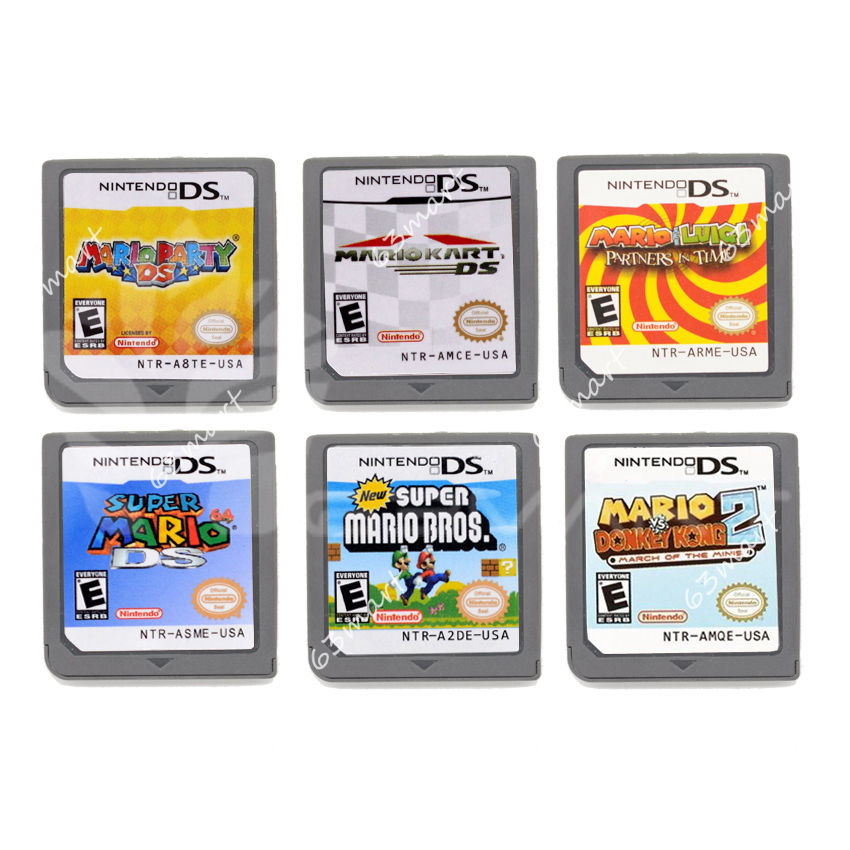1/6pcs mario game card child children gift for ds