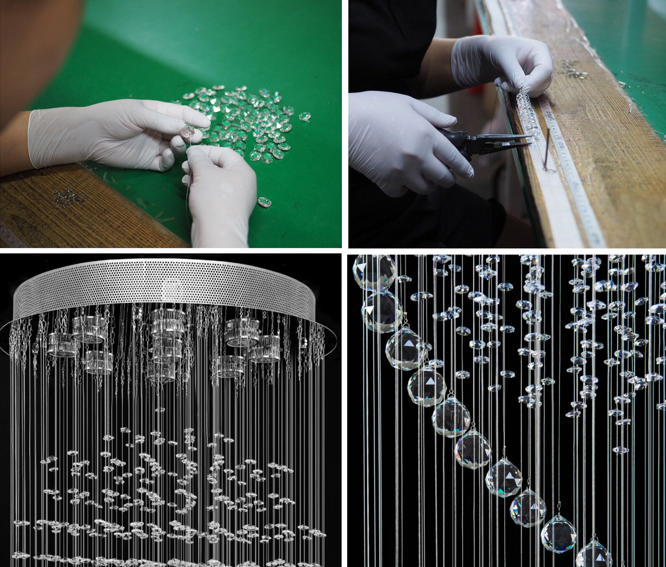 Chain the crystal of chandeliers