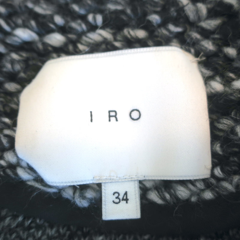 IRO Chanice Boucle Tweed Jacket Gray Wool-Blend Size 34