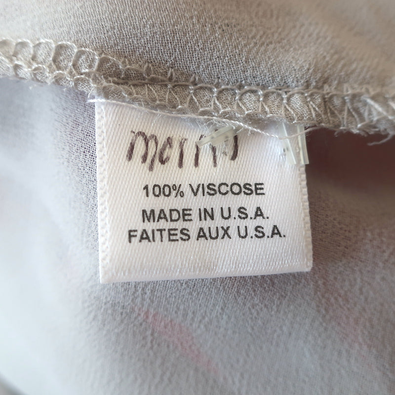 MISA Marion Ruffle Mini Skirt Gray/Multi Floral Print Chiffon Size Small