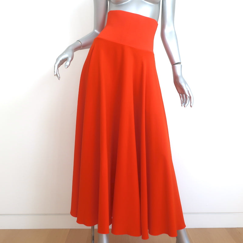 Elizabeth and James Maxi Skirt Persimmon Crepe Size Extra Small