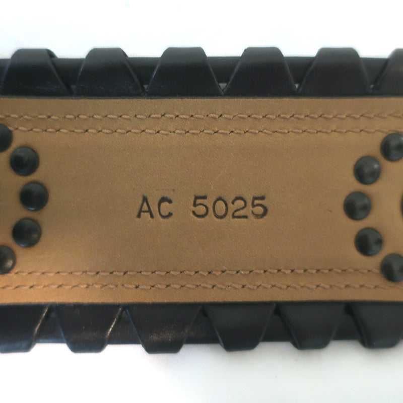 Alaia Studded Waist Belt Black Leather Size 75 US 30