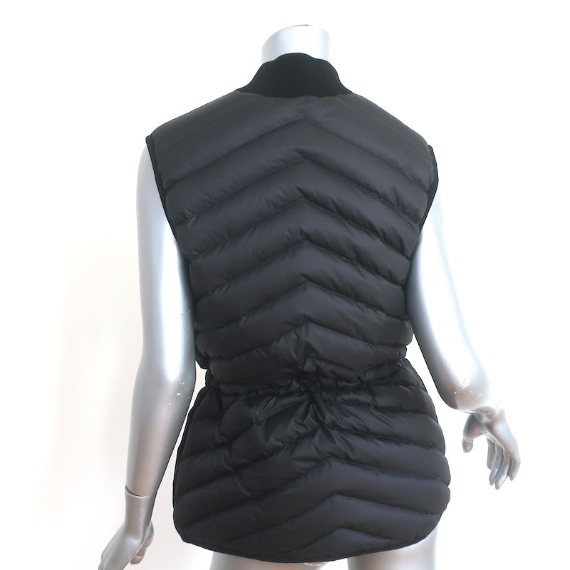 Hermes Quilted Gilet Down Puffer Vest Black Size 38