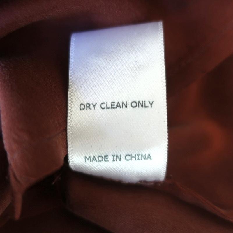 FRAME Blouse Rust Brown Silk Charmeuse Size Medium Long Sleeve Top