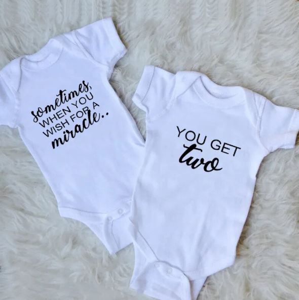 Twin Miracle Onesies