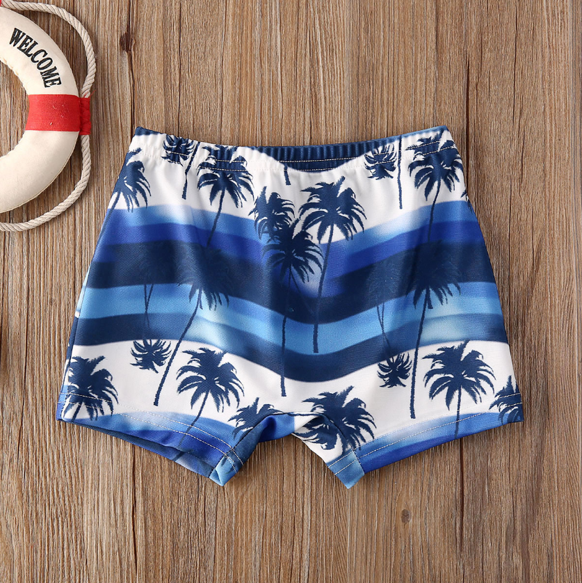 Blue Striped Swim Shorts