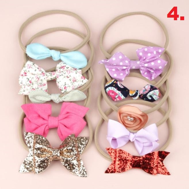 10 Pack Bow Headbands