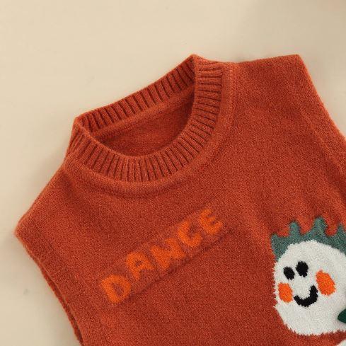 Dance Dinosaur Sleeveless Knit Sweater