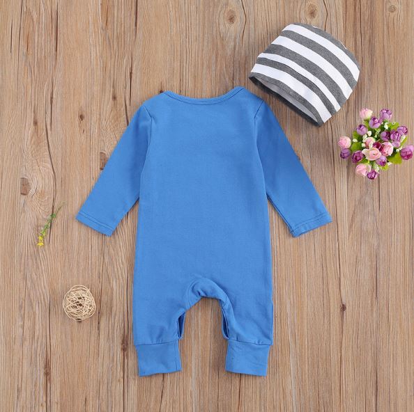 Little Brother Onesie  with Striped Hat (3 Colors)