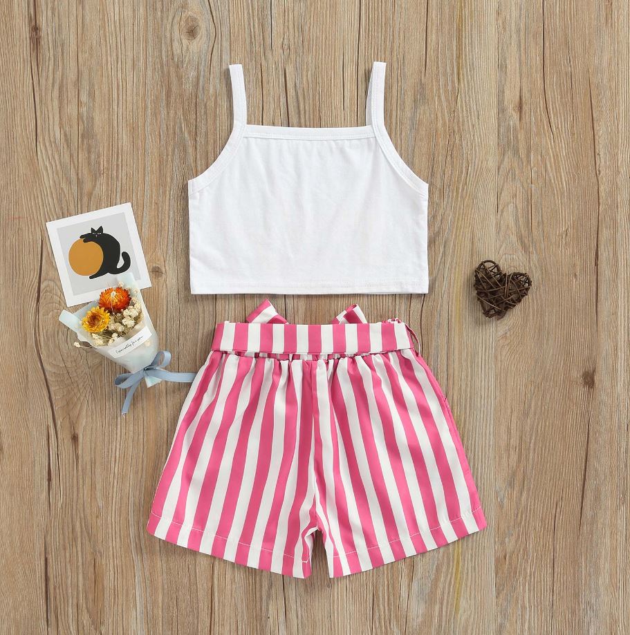 Lovely Crop Top with Candy Shorts