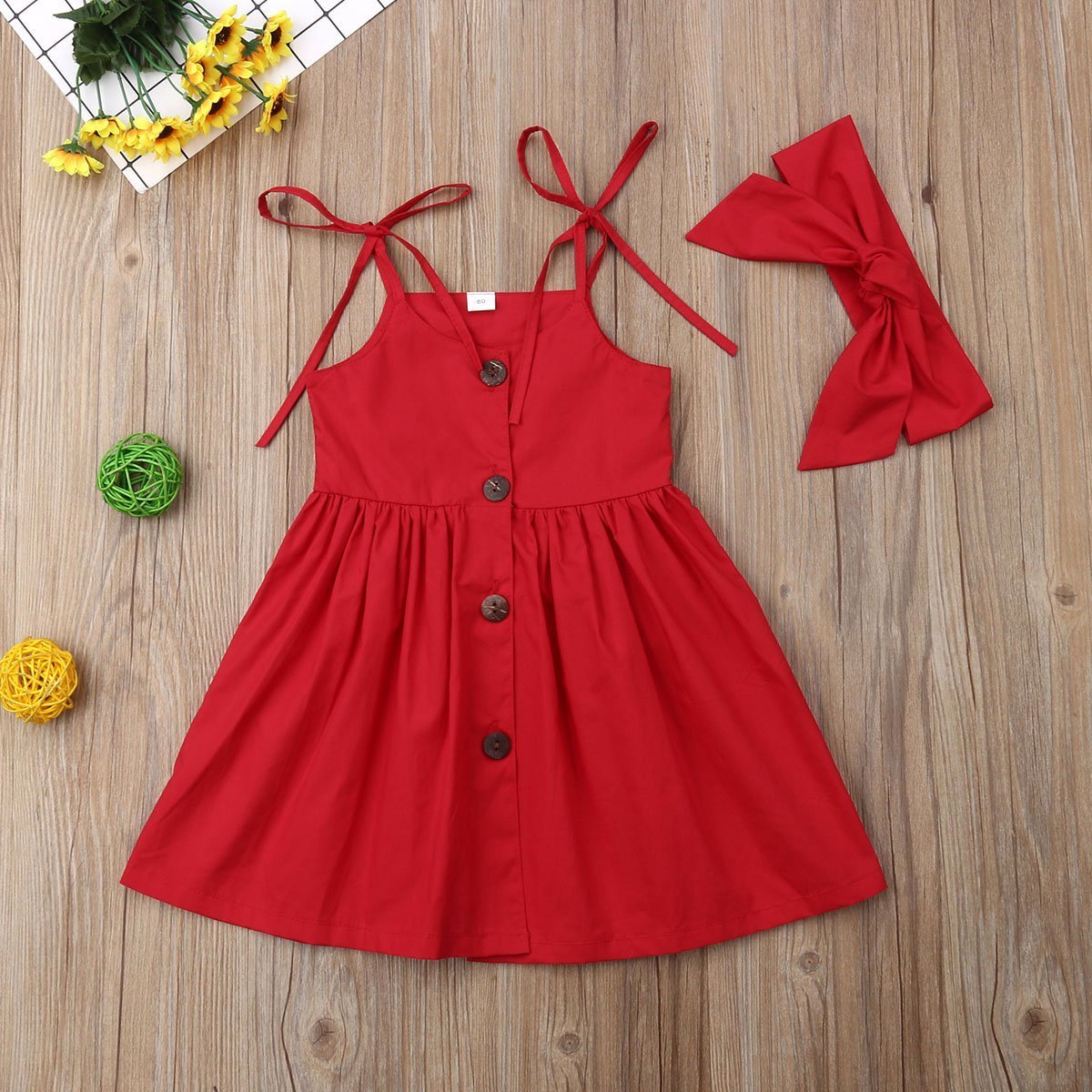 Cute As a Button Dress with Headband (2 Colors)