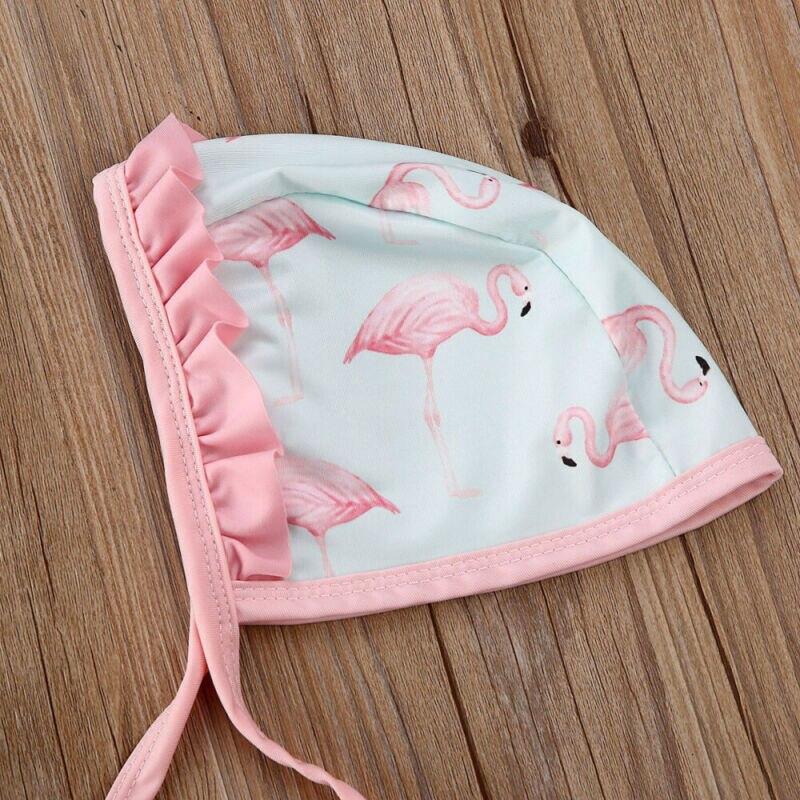 Flamingo Bow Swimsuit with Hat