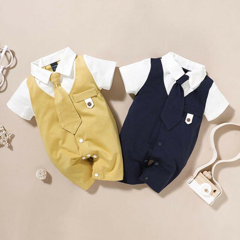 Gentleman Shirt & Tie Romper