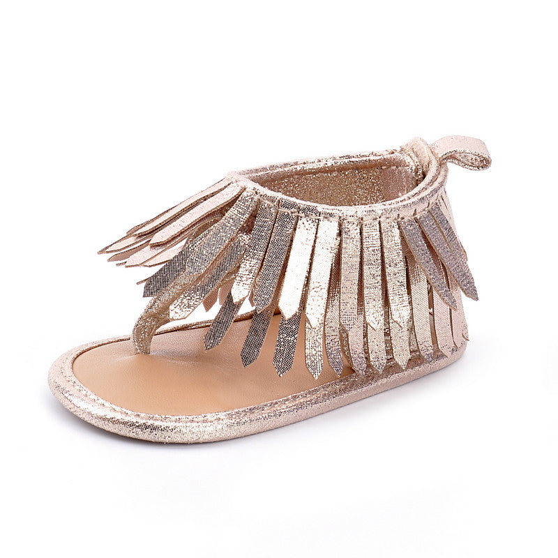 Neutral Summer Tassel Sandals