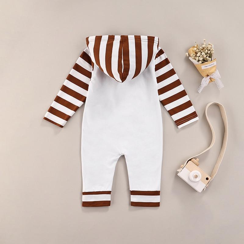 Striped Little Turkey Hoodie Romper