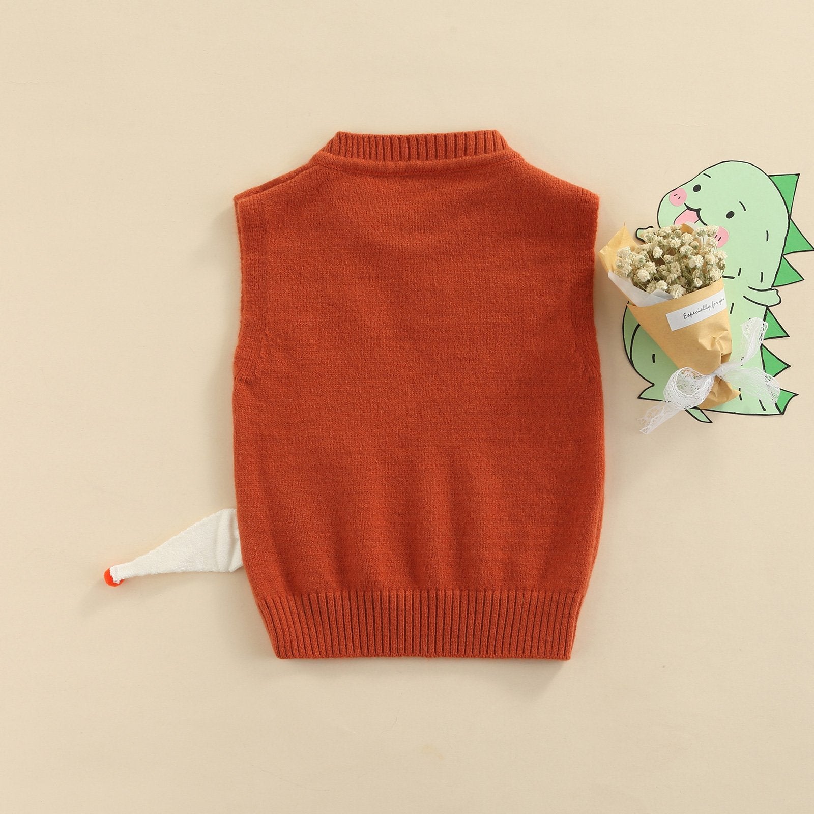 Dance Dinosaur Sleeveless Knit Sweater