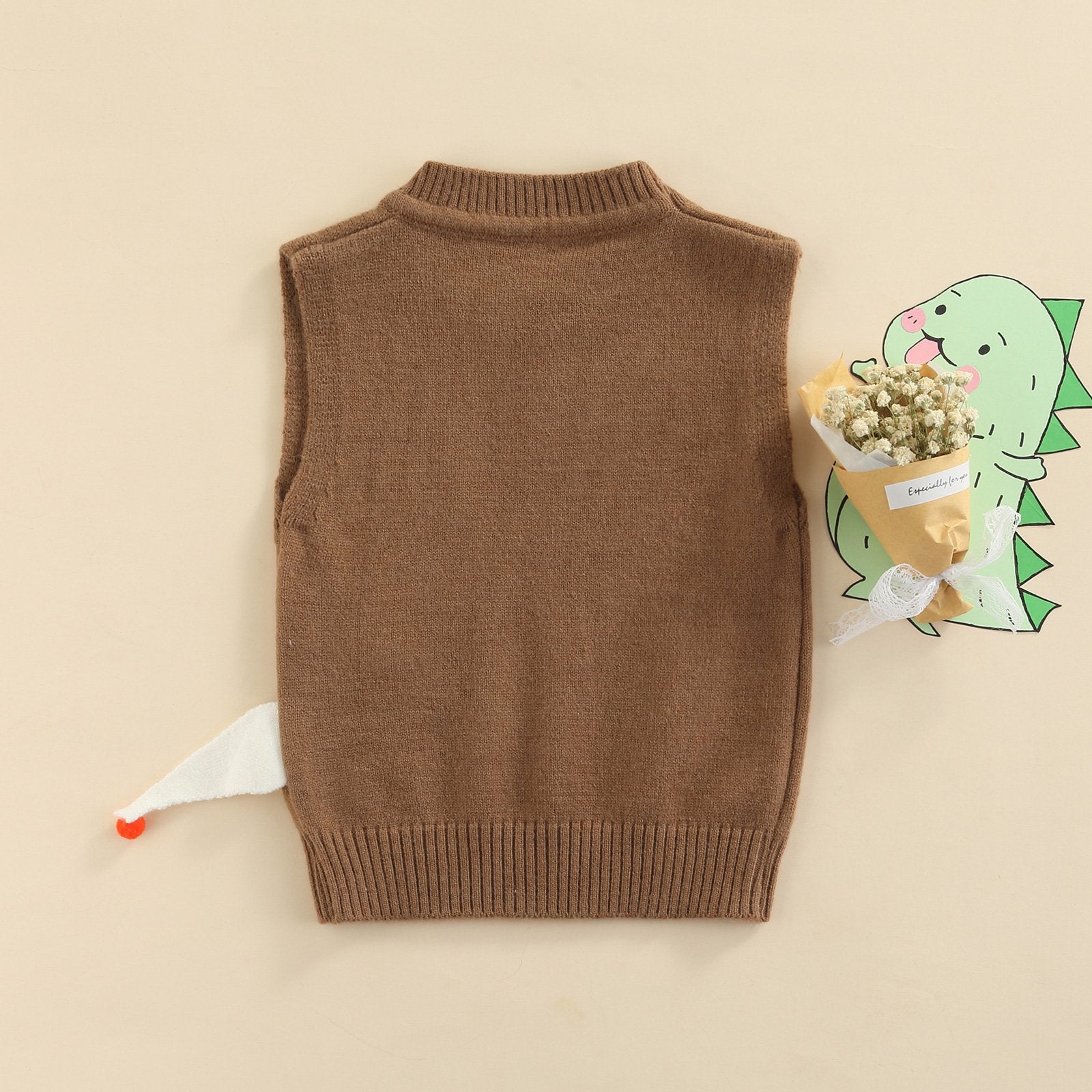 Dance Dinosaur Sleeveless Knit Sweater