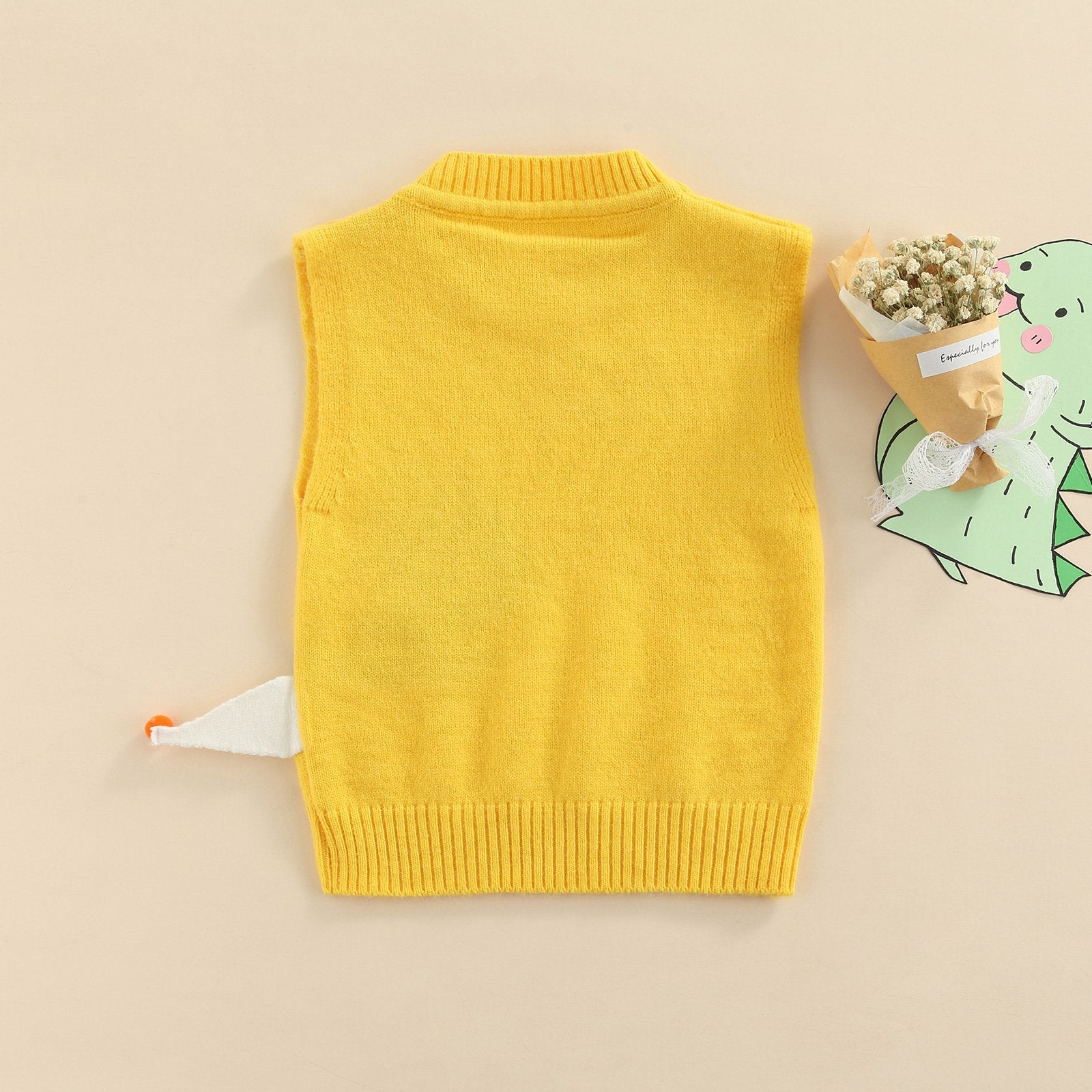 Dance Dinosaur Sleeveless Knit Sweater