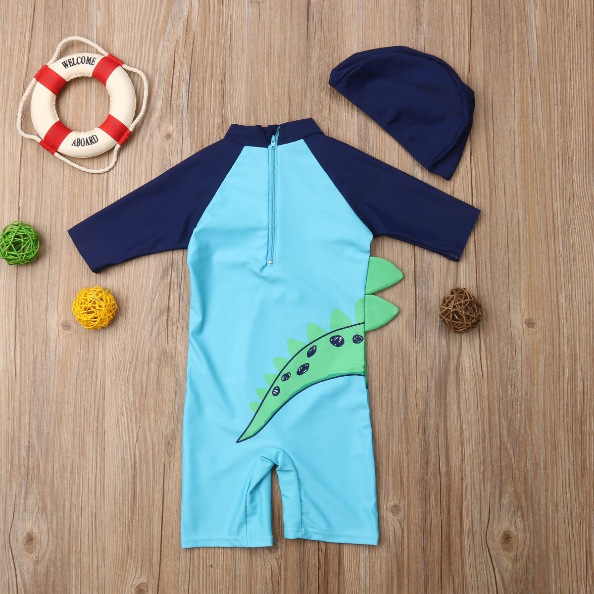 Dinosaur Swimsuit with Hat