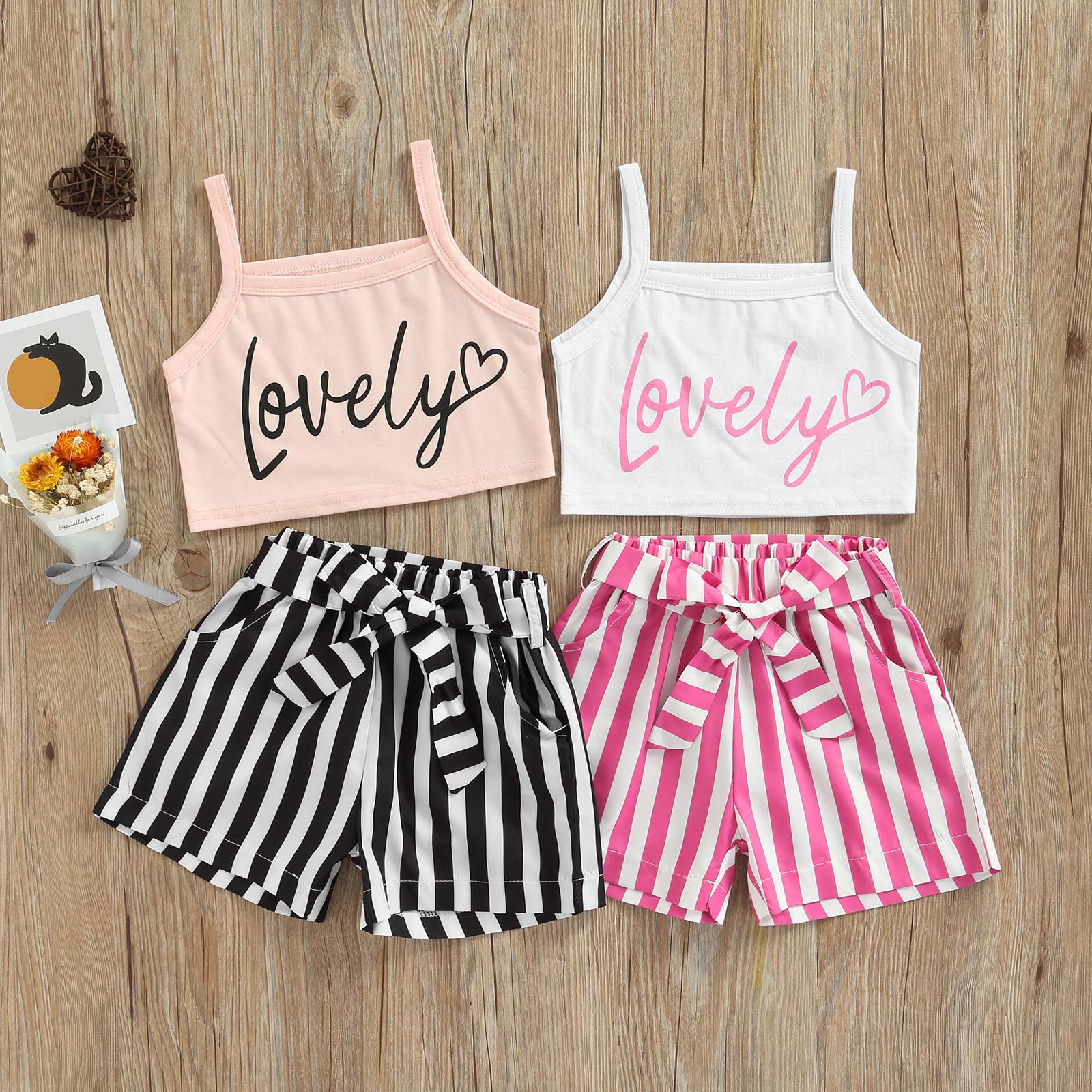 Lovely Crop Top with Candy Shorts