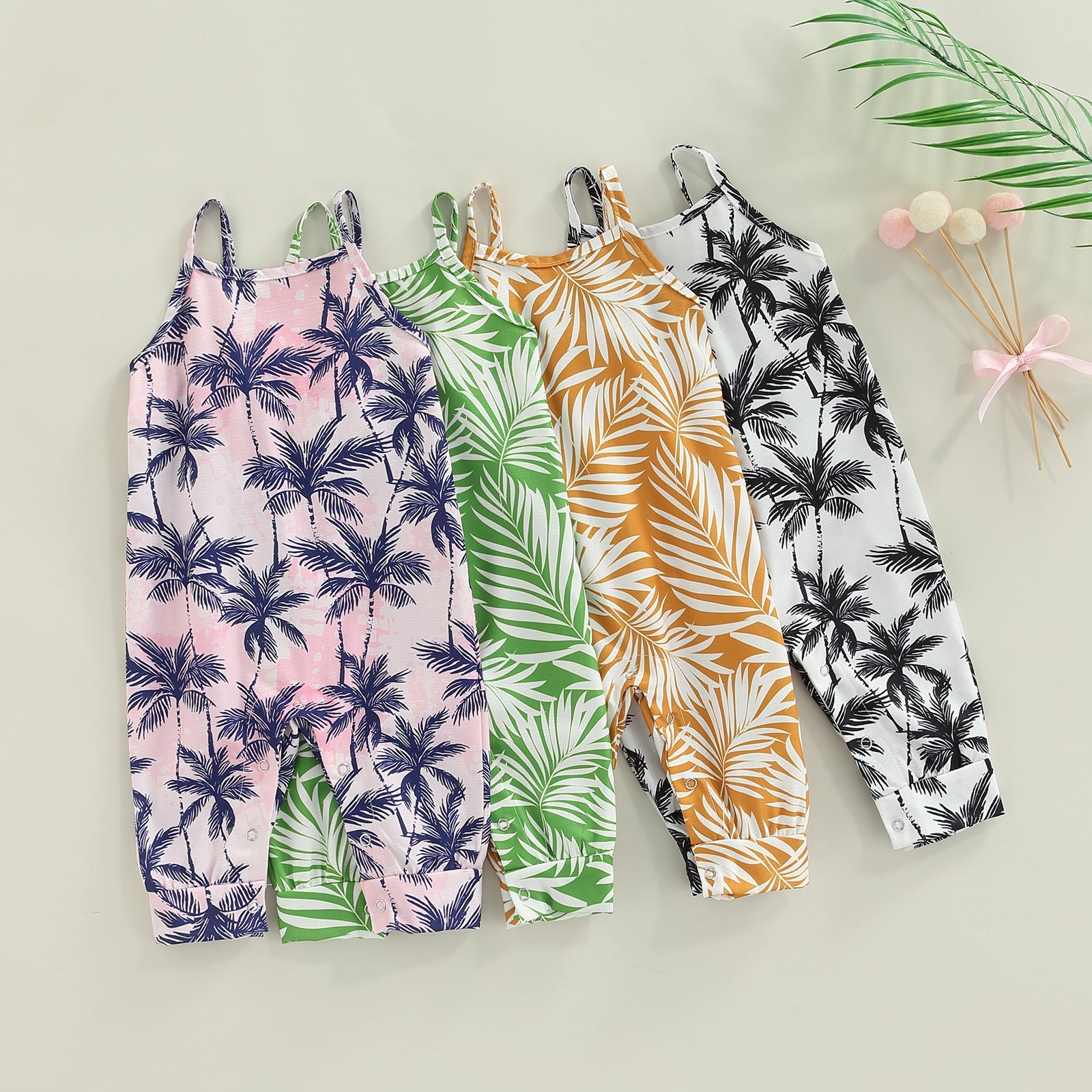 Leaf Palm Tree Jumpsuit (4 Colors)