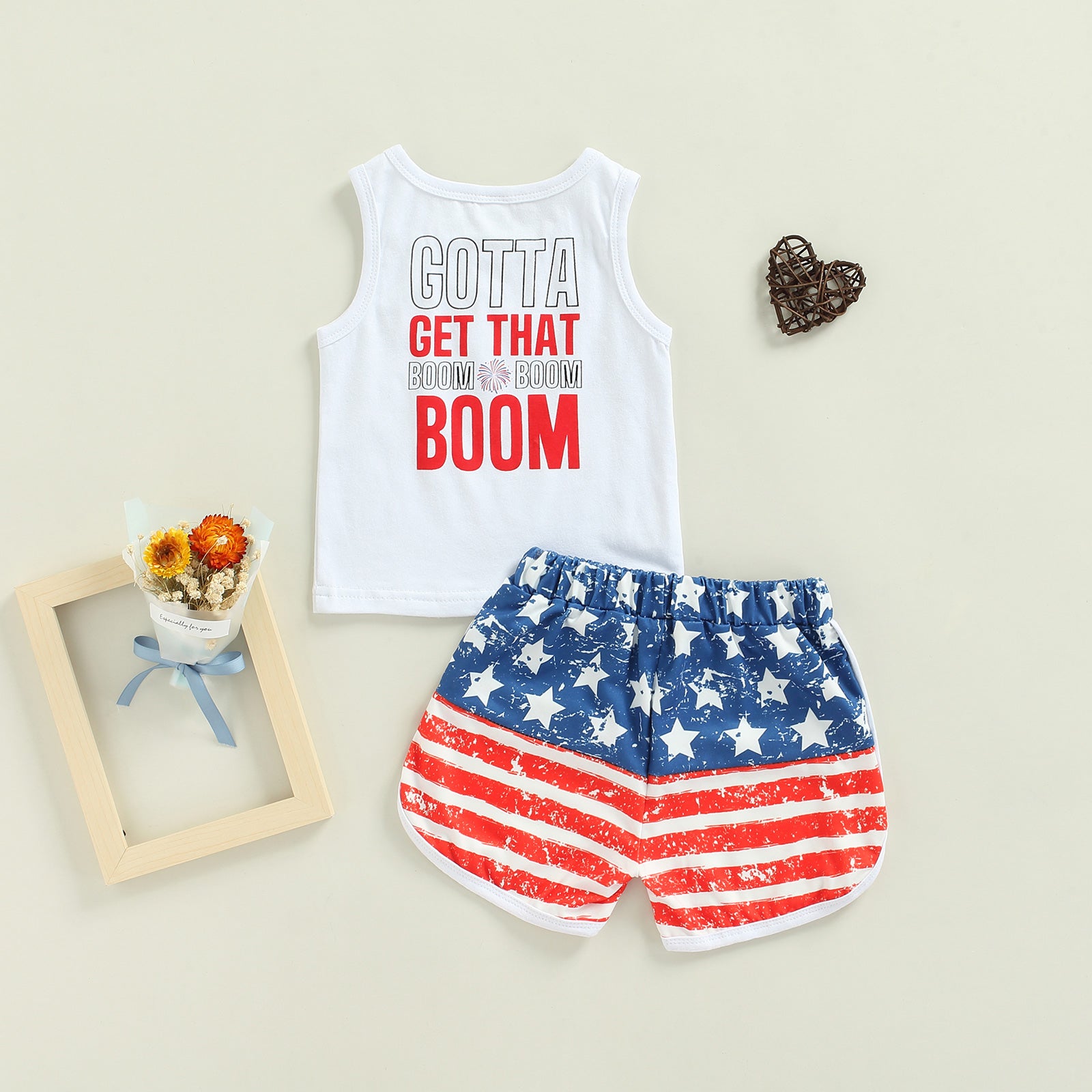 4th of July Fireworks Tank Top & Shorts