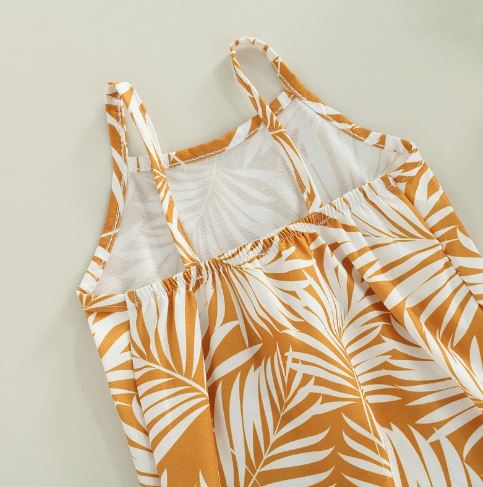 Leaf Palm Tree Jumpsuit (4 Colors)