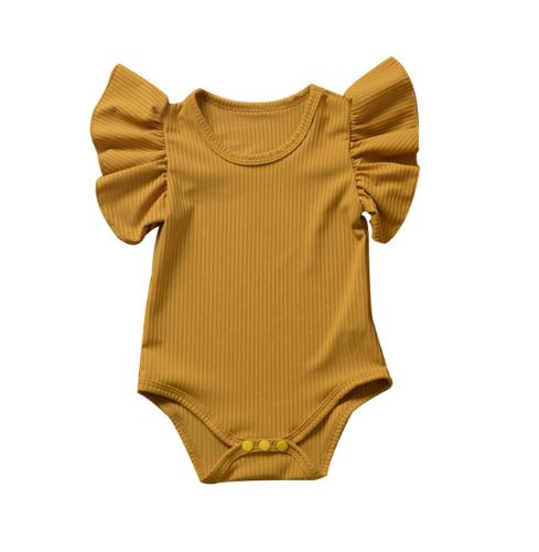 Solid Ribbed Flare Onesie
