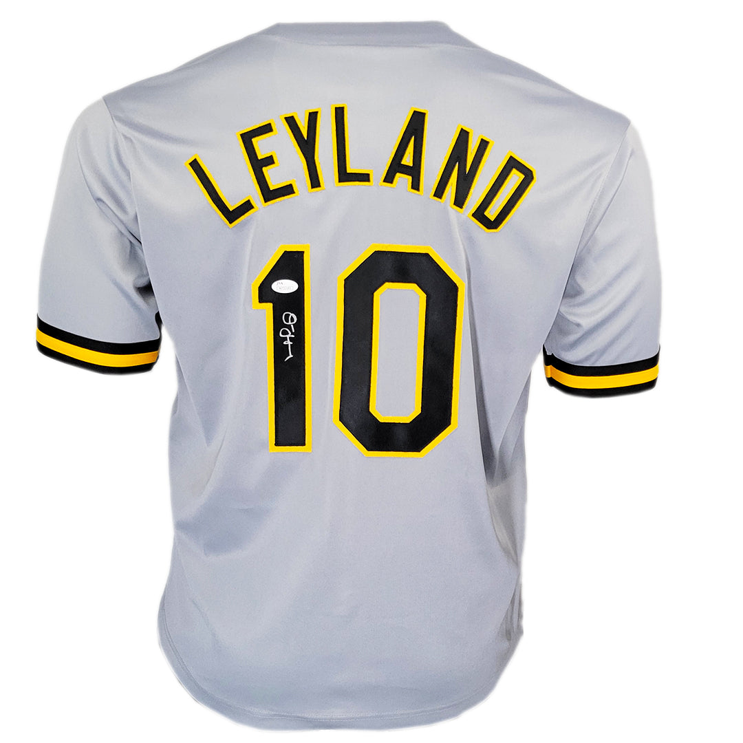 Jim Leyland Signed Pittsburgh Grey Baseball Jersey (JSA)