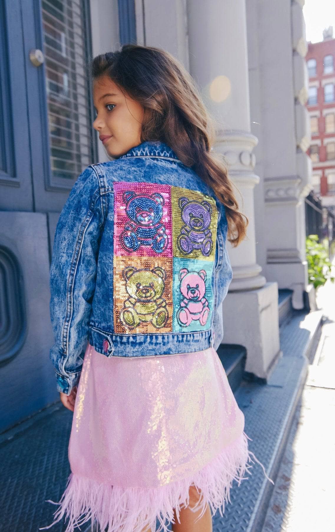 Pop Art Rainbow Bear Denim