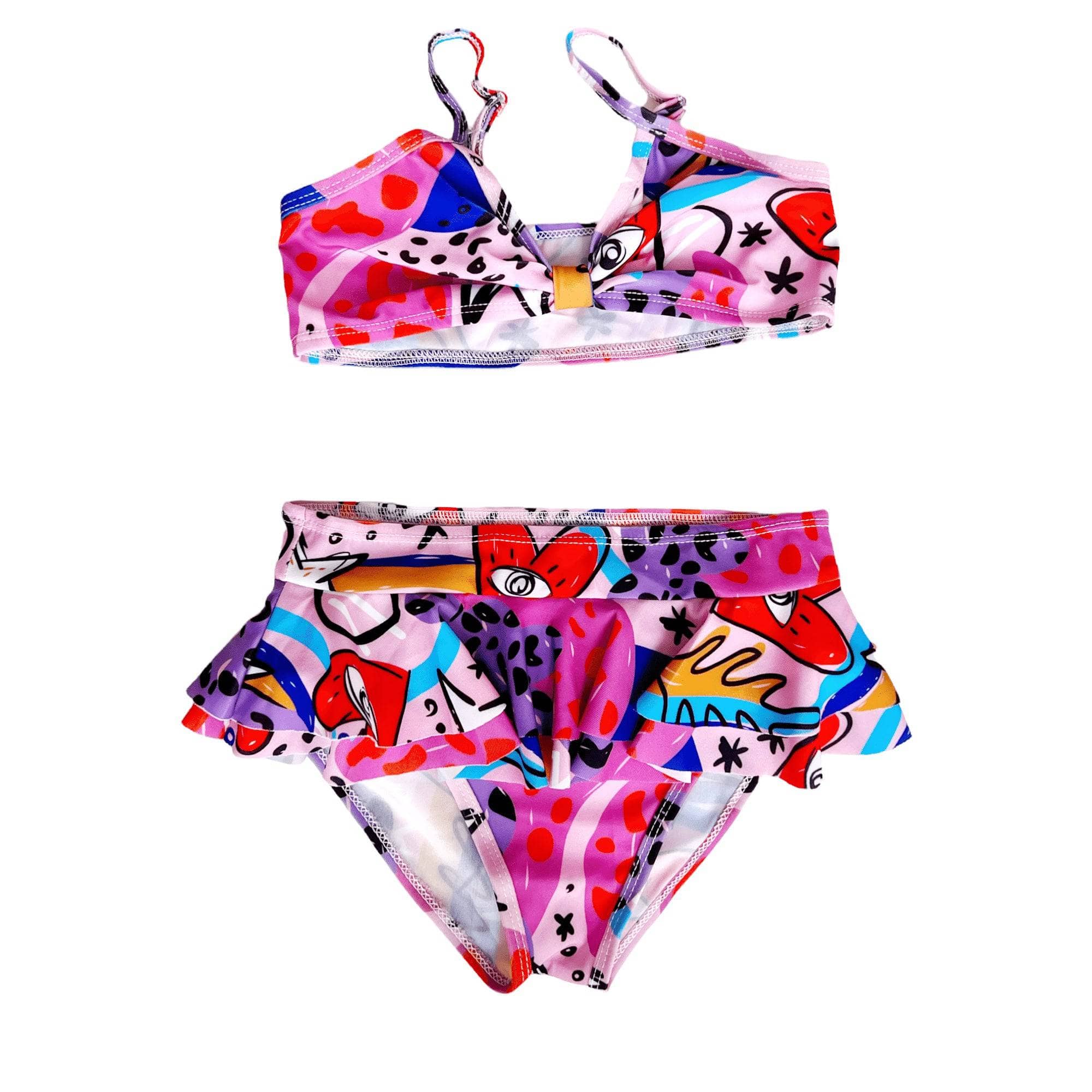 Ruffle Abstract Love Swim