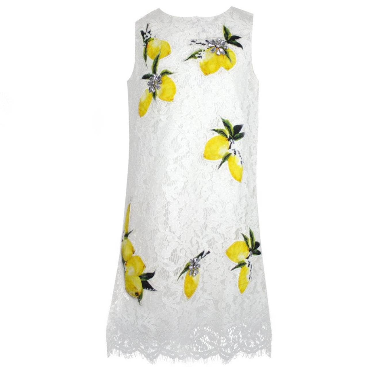 Crystal Lemon Lace Dress