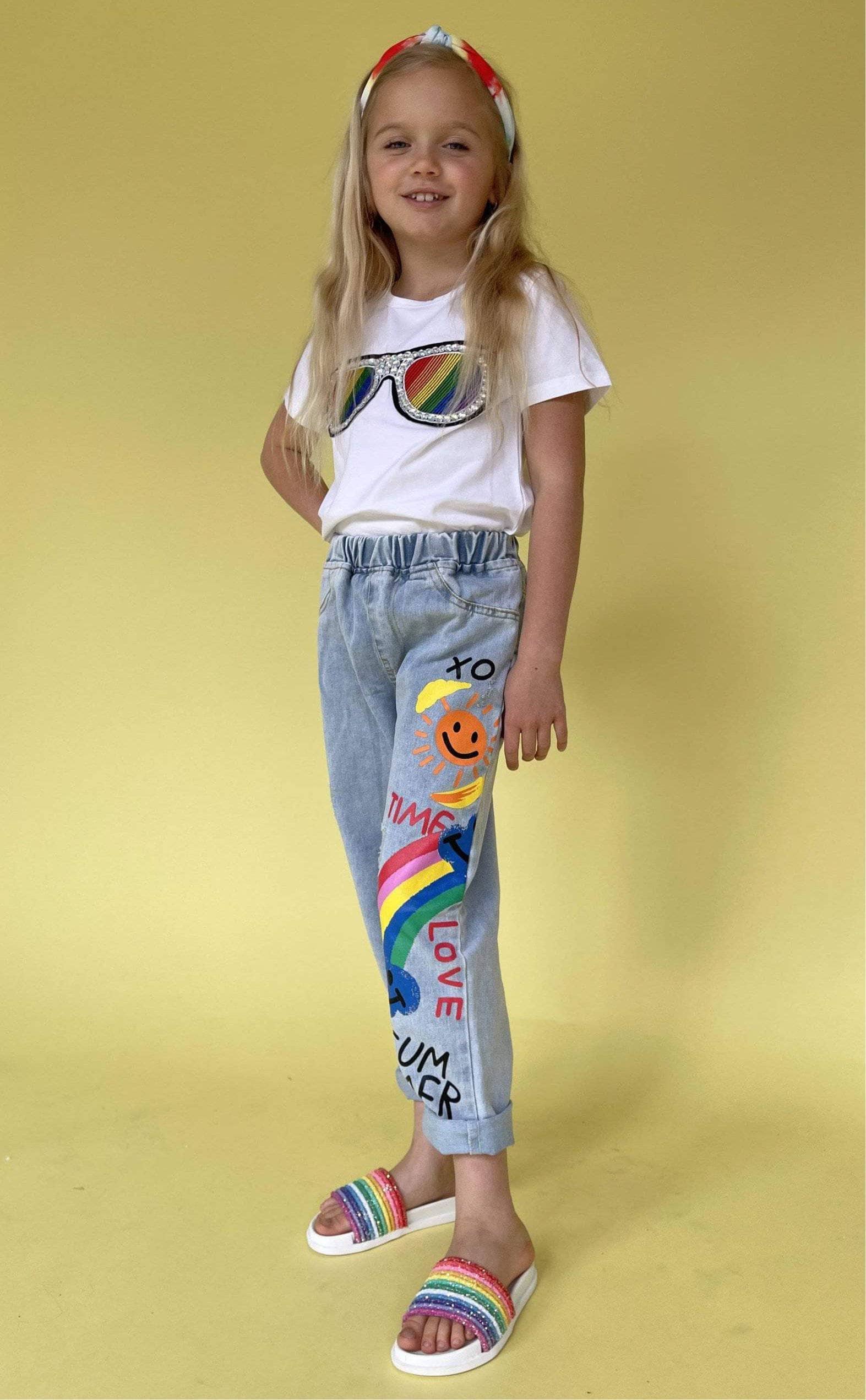 Scribble Rainbow Jeans